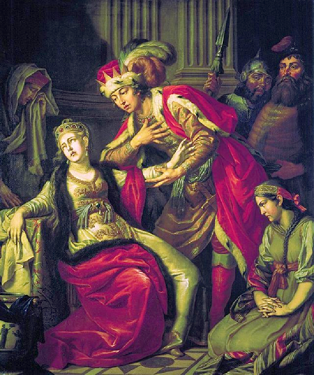 Vladimir Ier de Kiev et Rogneda de Polotzk (par Anton Losenko, 1770)